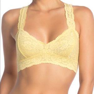 Free People Gallon Lace Racerback Bralette Yellow